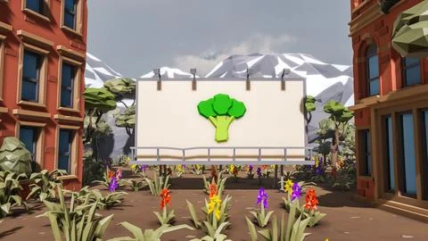 3D render and low poly Graphic resources for sustainable development goals .. Stockillustratie
