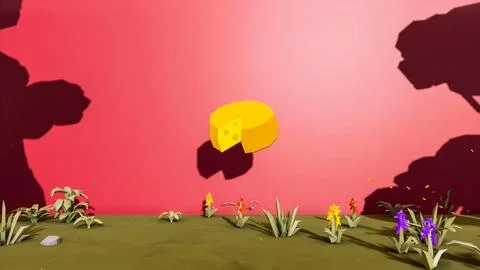 3D render and low poly Graphic resources for sustainable development goals .. Illustrazione stock