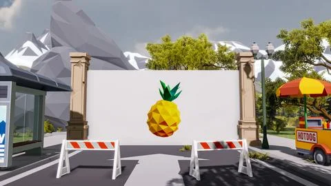 3D render and low poly Graphic resources for sustainable development goals .. イラスト素材