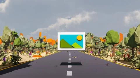 3D render and low poly Graphic resources for sustainable development goals .. イラスト素材