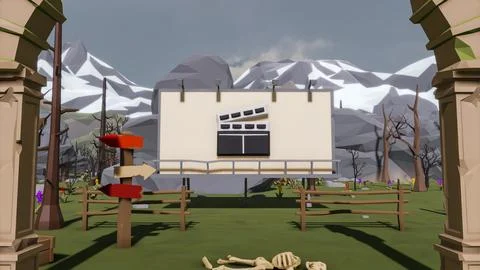 3D render and low poly Graphic resources for sustainable development goals .. Illustrazione stock