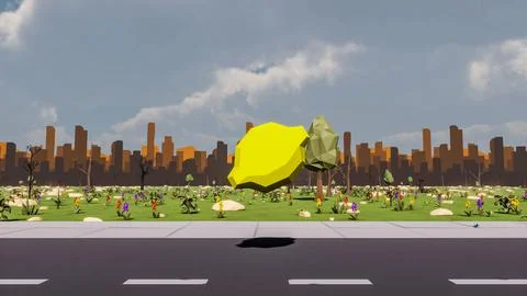 3D render and low poly Graphic resources for sustainable development goals .. イラスト素材