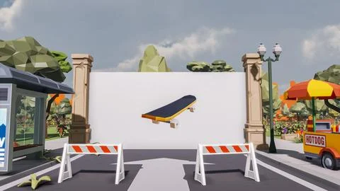 3D render and low poly Graphic resources for sustainable development goals .. Illustrazione stock