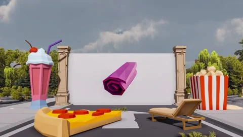 3D render and low poly Graphic resources for sustainable development goals .. イラスト素材