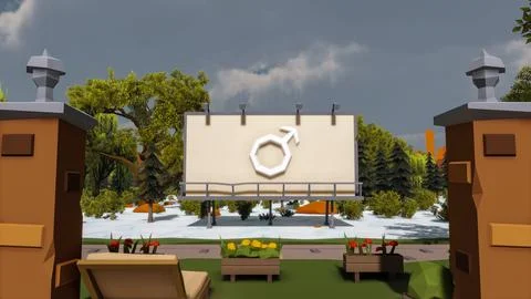 3D render and low poly Graphic resources for sustainable development goals .. Illustrazione stock