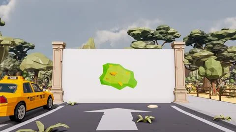 3D render and low poly Graphic resources for sustainable development goals .. Stock Illustration
