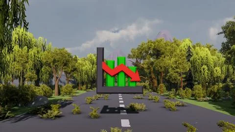 3D render and low poly Graphic resources for sustainable development goals .. Illustrazione stock