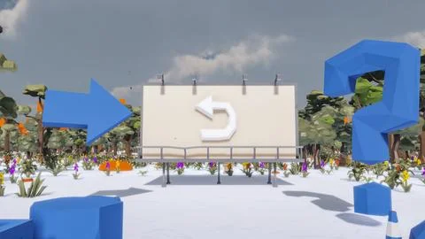 3D render and low poly Graphic resources for sustainable development goals .. Illustrazione stock