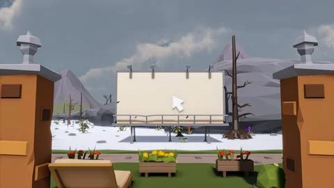 3D render and low poly Graphic resources for sustainable development goals .. Stock Illustration