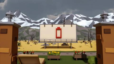 3D render and low poly Graphic resources for sustainable development goals .. Stockillustratie
