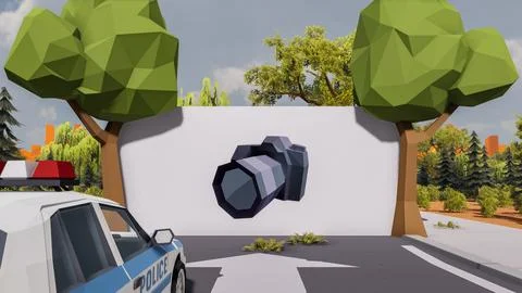 3D render and low poly Graphic resources for sustainable development goals .. Stock Illustration