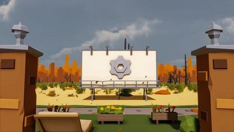 3D render and low poly Graphic resources for sustainable development goals .. Illustrazione stock