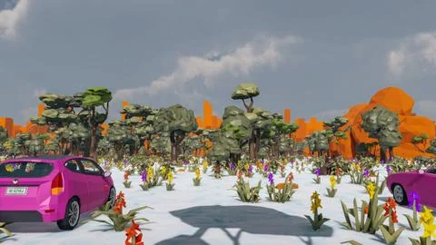 3D render and low poly Graphic resources for sustainable development goals .. Stockillustratie