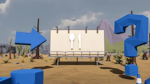 3D render and low poly Graphic resources for sustainable development goals .. イラスト素材