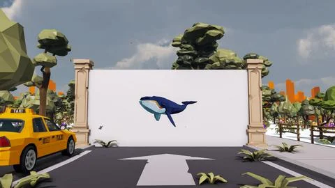 3D render and low poly Graphic resources for sustainable development goals .. イラスト素材