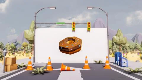 3D render and low poly Graphic resources for sustainable development goals .. Illustrazione stock