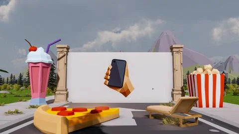 3D render and low poly Graphic resources for sustainable development goals .. Illustrazione stock