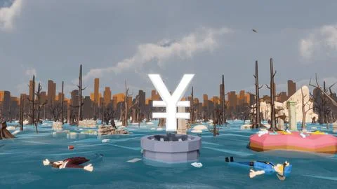 3D render and low poly Graphic resources for sustainable development goals .. Illustrazione stock