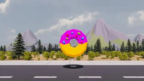 3D render and low poly Graphic resources for sustainable development goals .. イラスト素材