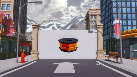 3D render and low poly Graphic resources for sustainable development goals .. Stock Illustration