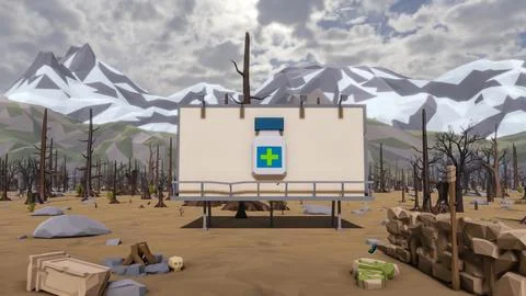 3D render and low poly Graphic resources for sustainable development goals .. Stock Illustration