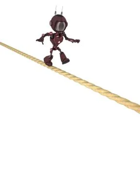 3D Render of an Android Illustrazione stock