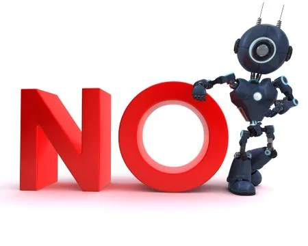 3D Render of an Android with no sign.. Stock Illustration