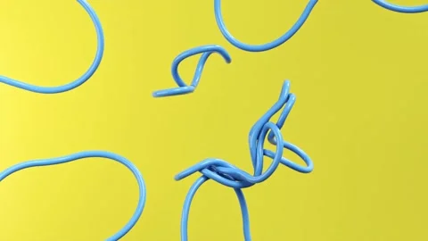 3d render animation of abstract wires fo... | Stock Video | Pond5