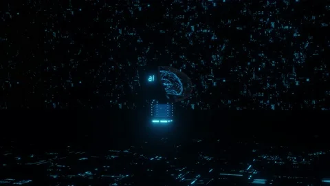 3D render animation of AI Artificial intelligence brain Stock Footage 132962984
