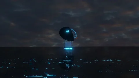 3D render animation of AI Artificial intelligence brain Video stock 132963004