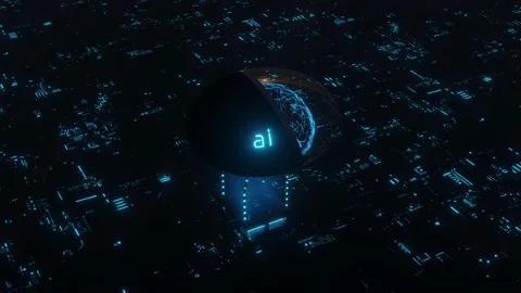 3D render animation of AI Artificial intelligence brain Stock Footage 132963018