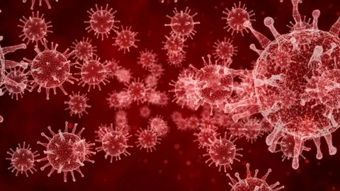 3d render animation background of asian flu outbreak and coronaviruses influe Stock Footage 124057944