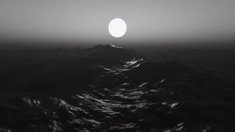 3D render animation of calm waves in the open ocean. Stock-Footage 280797842