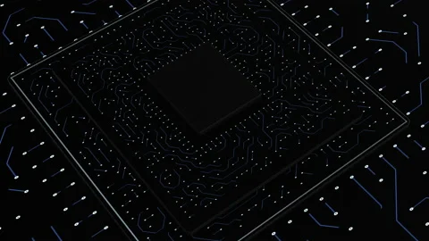 3D Render animation of data transmission over the futuristic circuit board. Stock-Footage 168257981