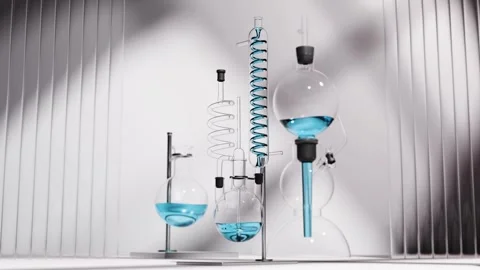3D Render Animation design of laboratory distillation Stock Footage 279774675