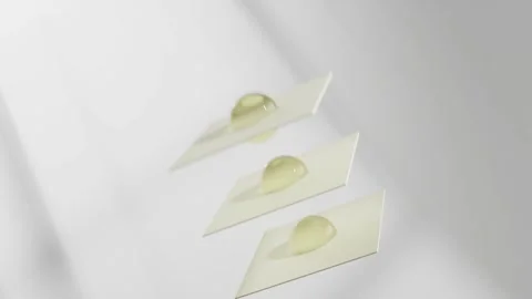 3d render animation design motion of a ball fall in the yellow white colour boar Stock Footage 279774718