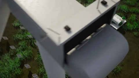 3d render animation of energy hydrogen system based on electrolysis of h2 Stock Footage 303701248