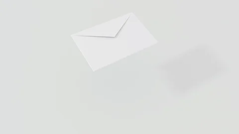 3D render animation of envelope with change color. 4k loop footage. Stock Footage 106429756