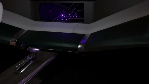 3D render animation of a futuristic car interior. Stock Footage 130823178