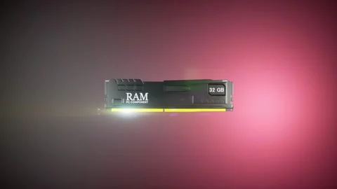 3d render animation of memory ram from computer technology Stock Footage 323973812