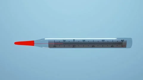3D render animation of a mercury thermometer Stock Footage 133636304
