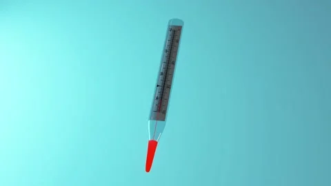 3D render animation of a mercury thermometer Stock Footage 133636465