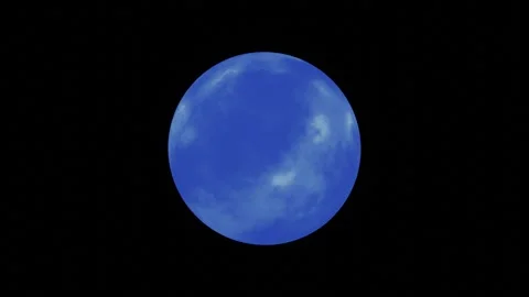 3D Render Animation of planet Neptune rotating 360 degrees Stock Footage 329457505