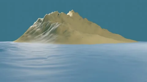 3d Render animation of rain water with mountain and river Stock Footage 239144583