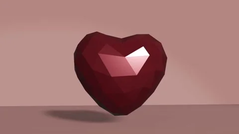 3D render animation of red heart. Heart pulse Stock Footage 145708581