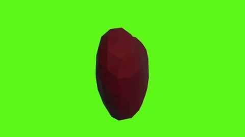 3D render animation of red heart on green background. Stock Footage 145719181
