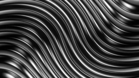 3d render animation, Shiny reflective Iron fluid metal motion background Stock Footage 221654448