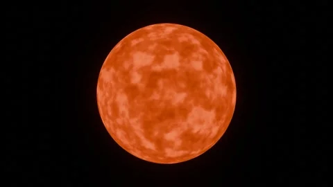 3d render animation of the sun rotating 360 degrees Stock Footage 329458393