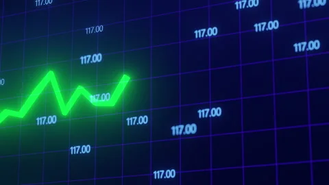 3d render animation of trading chart Stock Footage 167797418