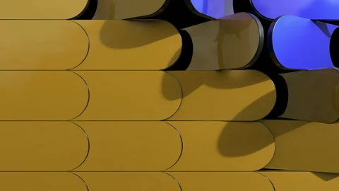 3D render animation of trendy geometric background. Looped motion. Stock Footage 138216693